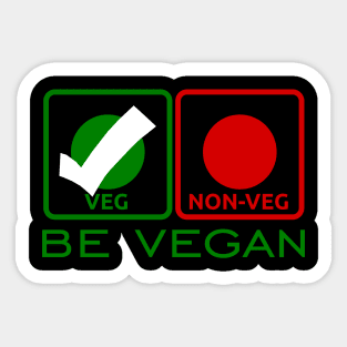 Be Vegan Sticker